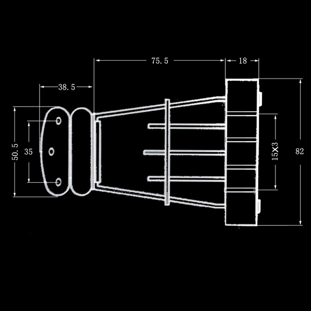 Music Instrument Bass Trapeze Tailpiece Semi Hollow for Jazz Archtop Guitar