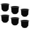 6 Pieces / Set Boat Plastic Cup Drink Can Holder Universal Boat Marine RV - Black