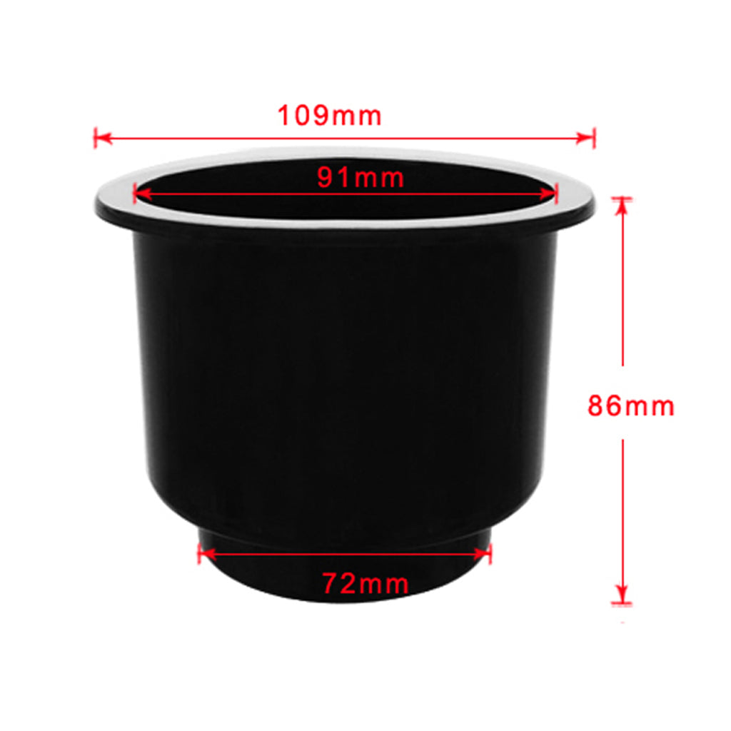 6 Pieces / Set Boat Plastic Cup Drink Can Holder Universal Boat Marine RV - Black