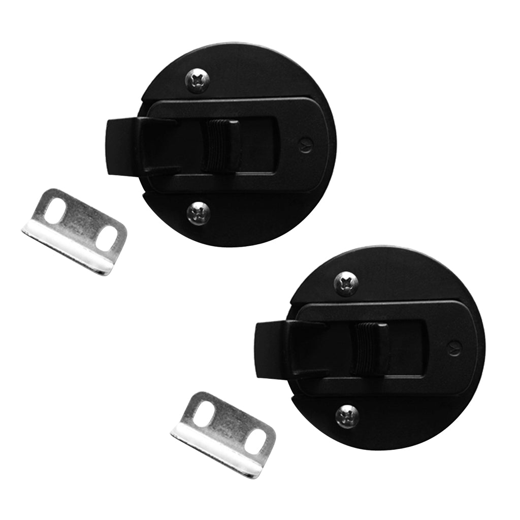 2 Pieces/ Set Round 2''/50mm Flush Pull Slam Latch with Keys for Boat Deck Hatch 1/4'' Door - Locking Style