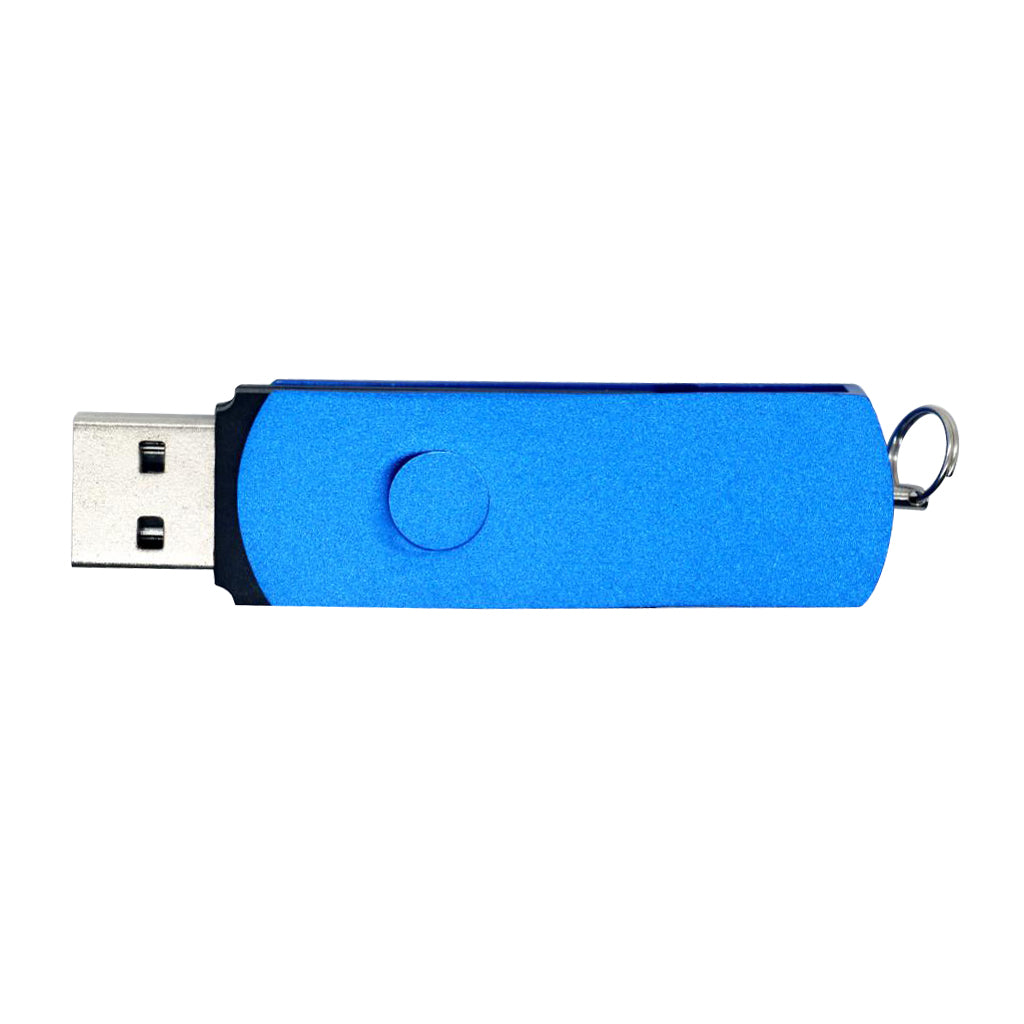 Swivel USB 2.0 Flash Drive Memory Stick Pen Storage Thumb U Disk for PC Notebook Desktop Blue 64G