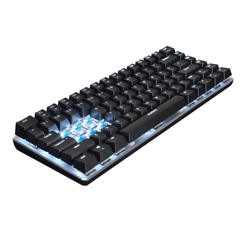 Gaming Keyboard Mechanical Wired Keyboard Black Switch Backlight keyboard 82-Keys Extreme Simple Design for Laptop Black