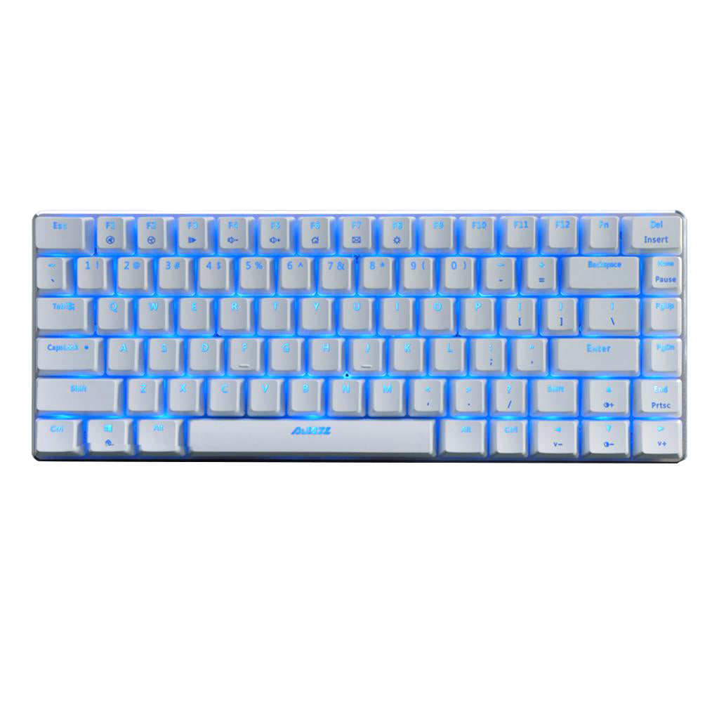 Dust Proof Gaming Mechanical Wired Backlight Gaming Keyboard 82-Keys Anti-fade Keycaps for Computer & Gamer White