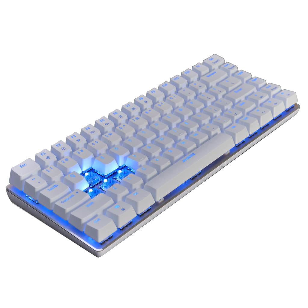 Dust Proof Gaming Mechanical Wired Backlight Gaming Keyboard 82-Keys Anti-fade Keycaps for Computer & Gamer White