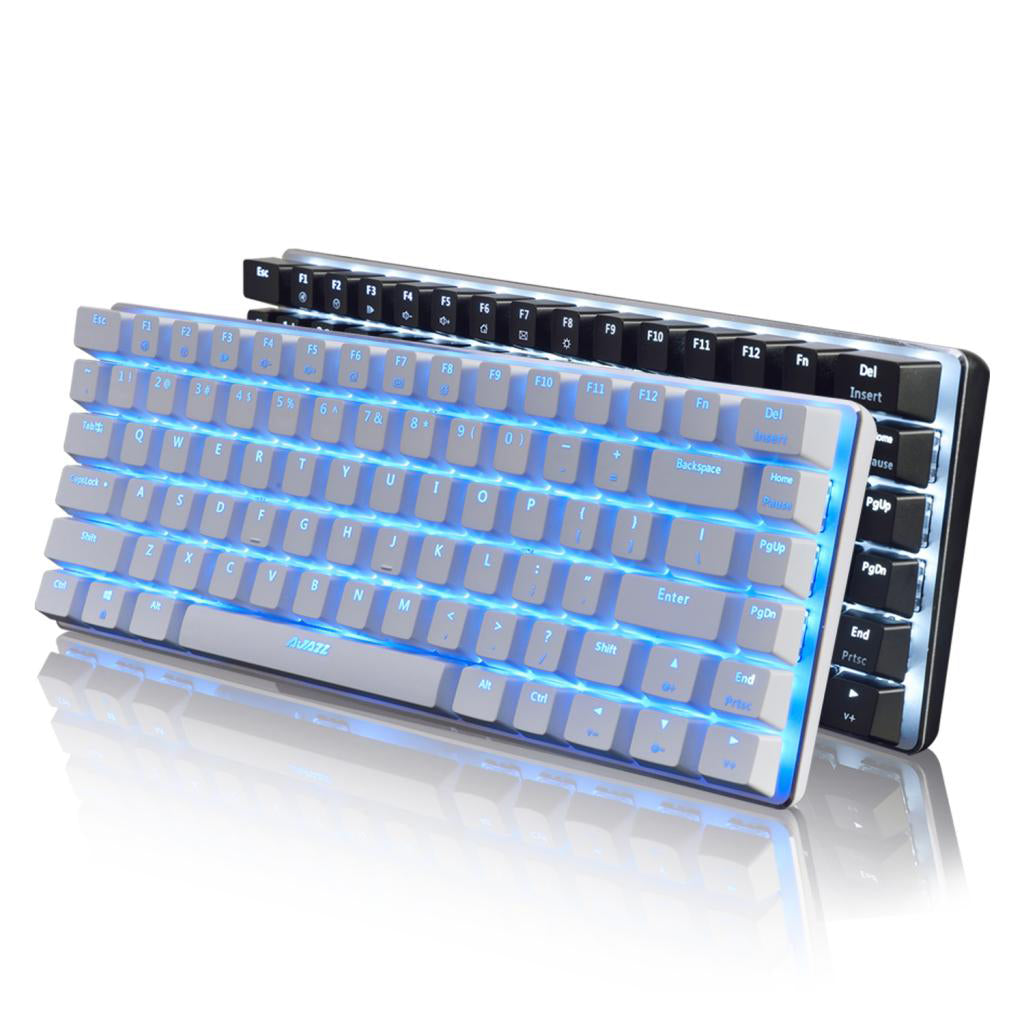 Dust Proof Gaming Mechanical Wired Backlight Gaming Keyboard 82-Keys Anti-fade Keycaps for Computer & Gamer White