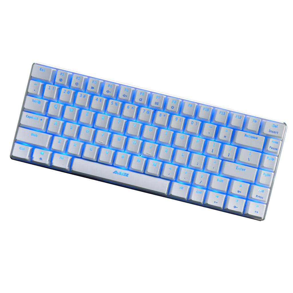 Dust Proof Gaming Mechanical Wired Backlight Gaming Keyboard 82-Keys Anti-fade Keycaps for Computer & Gamer White