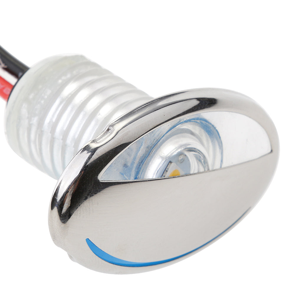 Boat LED Down Courtesy Light Accent Stainless Bezel with Clear Lens - Warm White