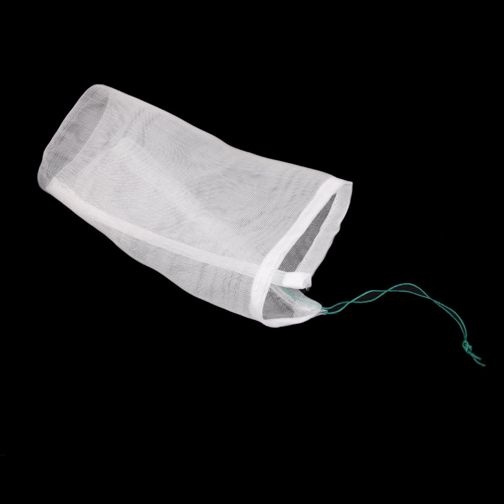 Nylon Filter Media Bag For Bio Balls Activated Carbon Ceramic Ammonia Remover PACK OF 10PCS 55 x 35cm  White