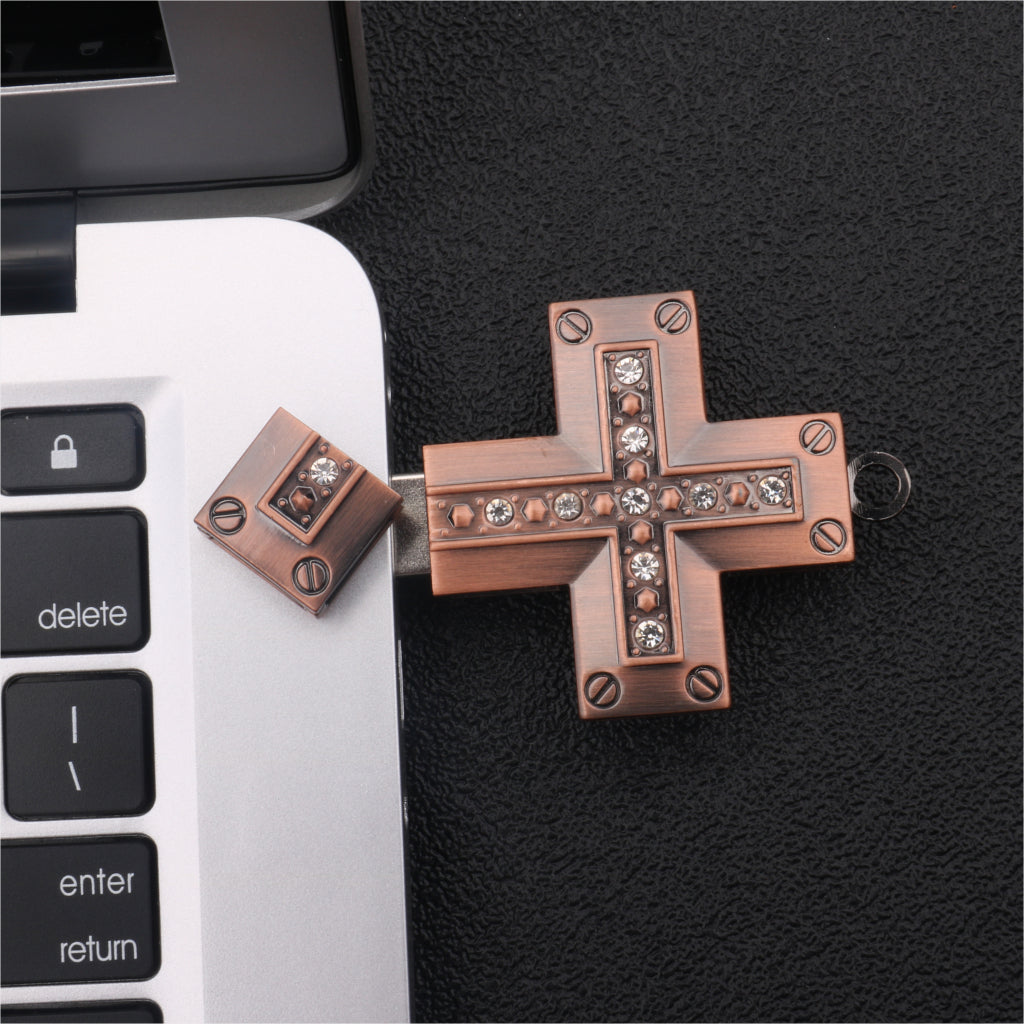 Smart Metal Cross Model USB 2.0 Memory Stick Flash Drive Pen U Disk Storage 8GB