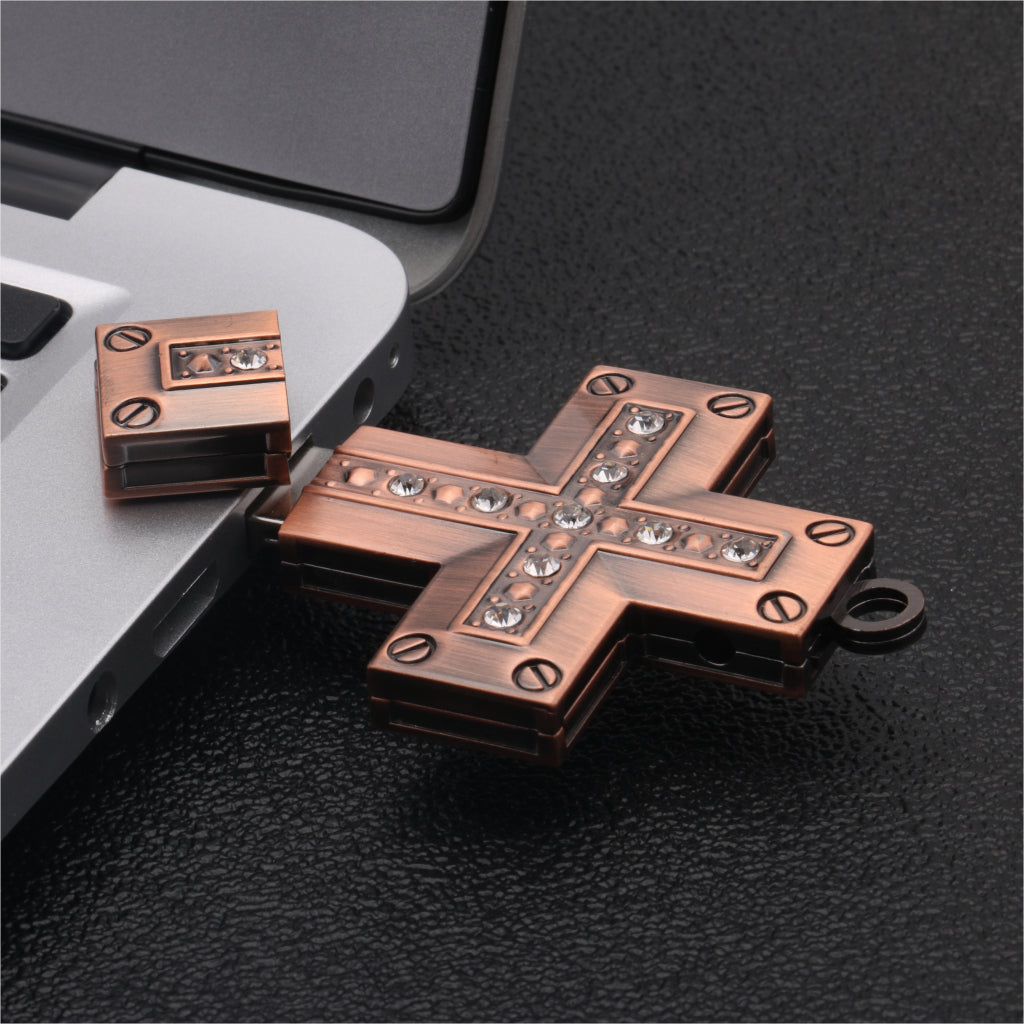 Smart Metal Cross Model USB 2.0 Memory Stick Flash Drive Pen U Disk Storage 8GB