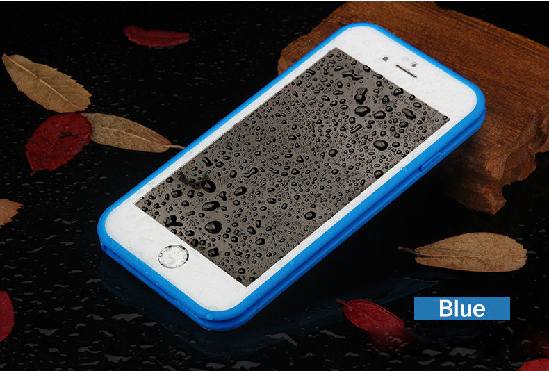 Waterproof Convenient Phone Case Cover Protector Screen Compatible For iPhone 5 5S Blue