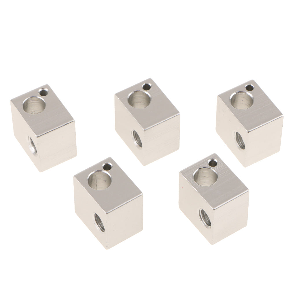 10PCS DIY Heater Block Hot End M6 Nozzle For MK8 RepRap 3D Printer DIY 16x16x12mm MK8