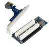 PCI-E Express X1 To Dual PCI Riser Extender Card Adapter With USB 3.0 Cable No drivers required