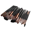 22PCS/SET Professional Convenient Eyeliner Eyebrow Foundation Blending Brush Beauty Supplies Cosmetic Tool Black Coffee