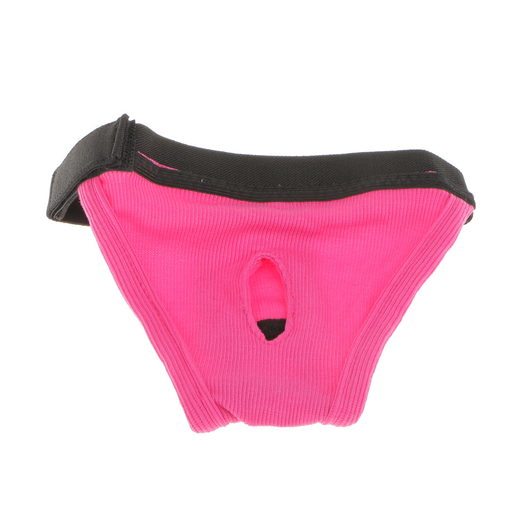 Pet Female Dog Under Clothing Supplies Soft Moisture Breathable Ribbing Classic Physical Pant Sanitary Underwear Rose Red L