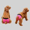 Pet Female Dog Under Clothing Supplies Soft Moisture Breathable Ribbing Classic Physical Pant Sanitary Underwear Rose Red L