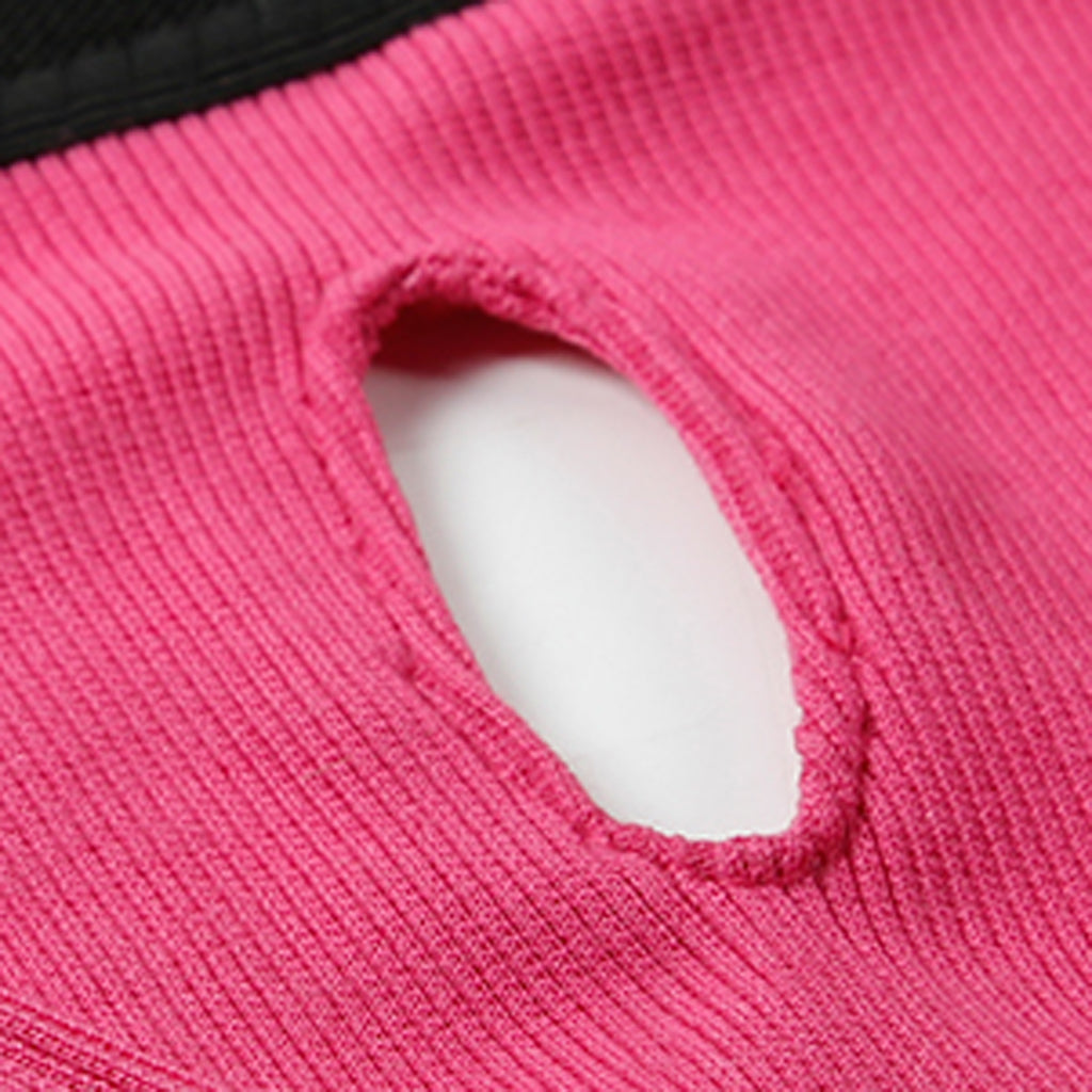 Pet Female Dog Under Clothing Supplies Soft Moisture Breathable Ribbing Classic Physical Pant Sanitary Underwear Rose Red L