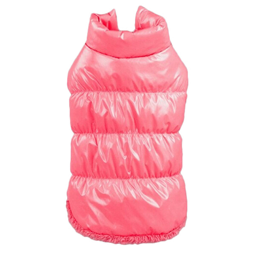 Pet Dog Puppy Cat Clothing Supplies Winter Warm Padded Coat Down Jacket Vest Apparel Outfit Pink 2XL