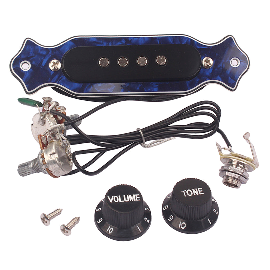 4 Strings Cigar Box Guitar Parts Pickup Tone Volume Control for Ukulele Parts