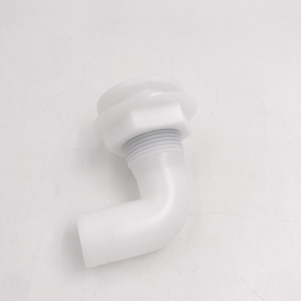 New Boats Parts White Thru Hull Fitting for 1" Hose 90 Ddgree Boating