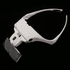 5 Lens Headband Double LED Lamp Head Light Jeweler Watch Repair Precise Work Handset Magnifier Magnifying Glass Loupe