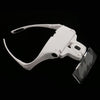 5 Lens Headband Double LED Lamp Head Light Jeweler Watch Repair Precise Work Handset Magnifier Magnifying Glass Loupe