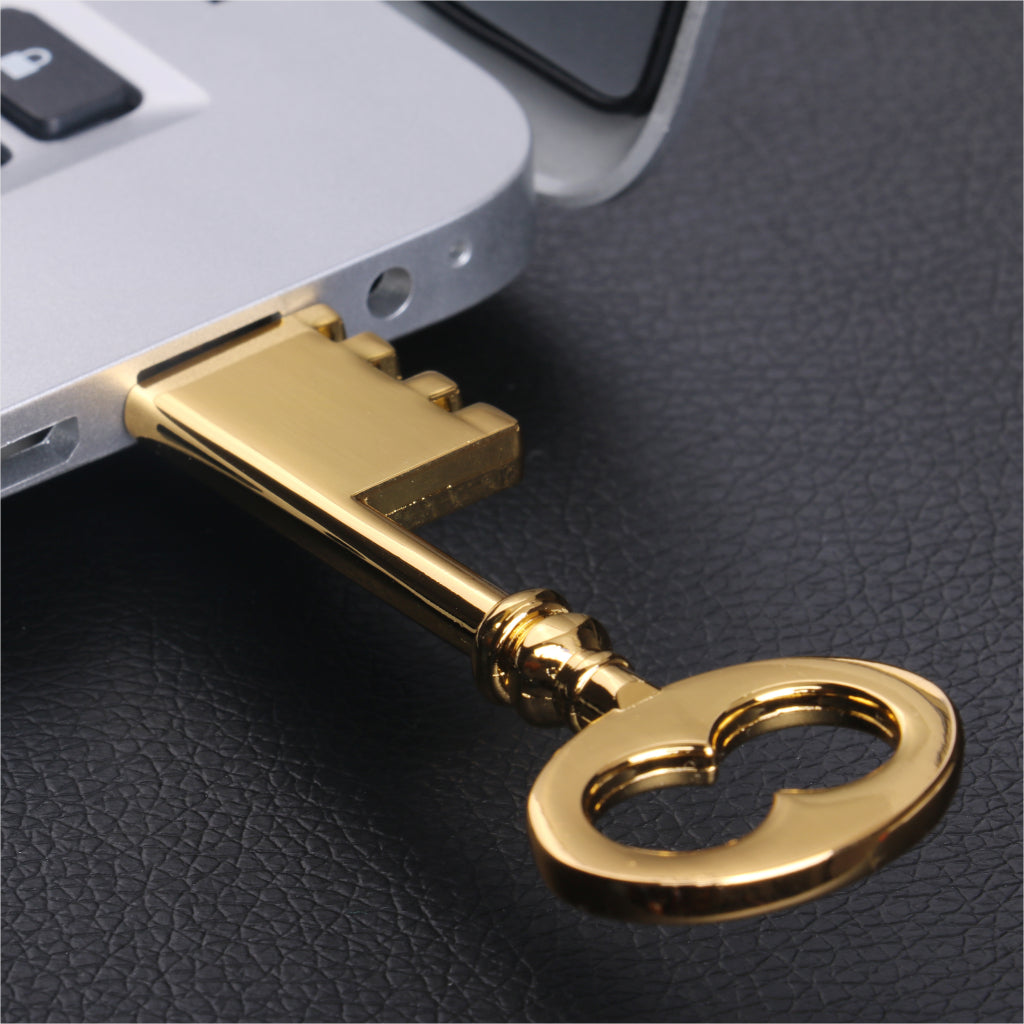 Memory Stick USB Flash Drive Disk Data Storage Retro Metal for Laptop 16 GB