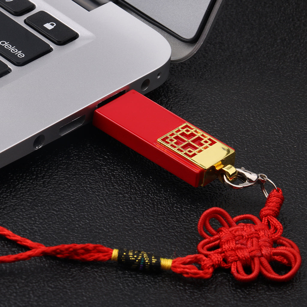 USB 2.0 Flash Drive High Read Speed Memory Storage for Laptop Chinese Knot 8GB