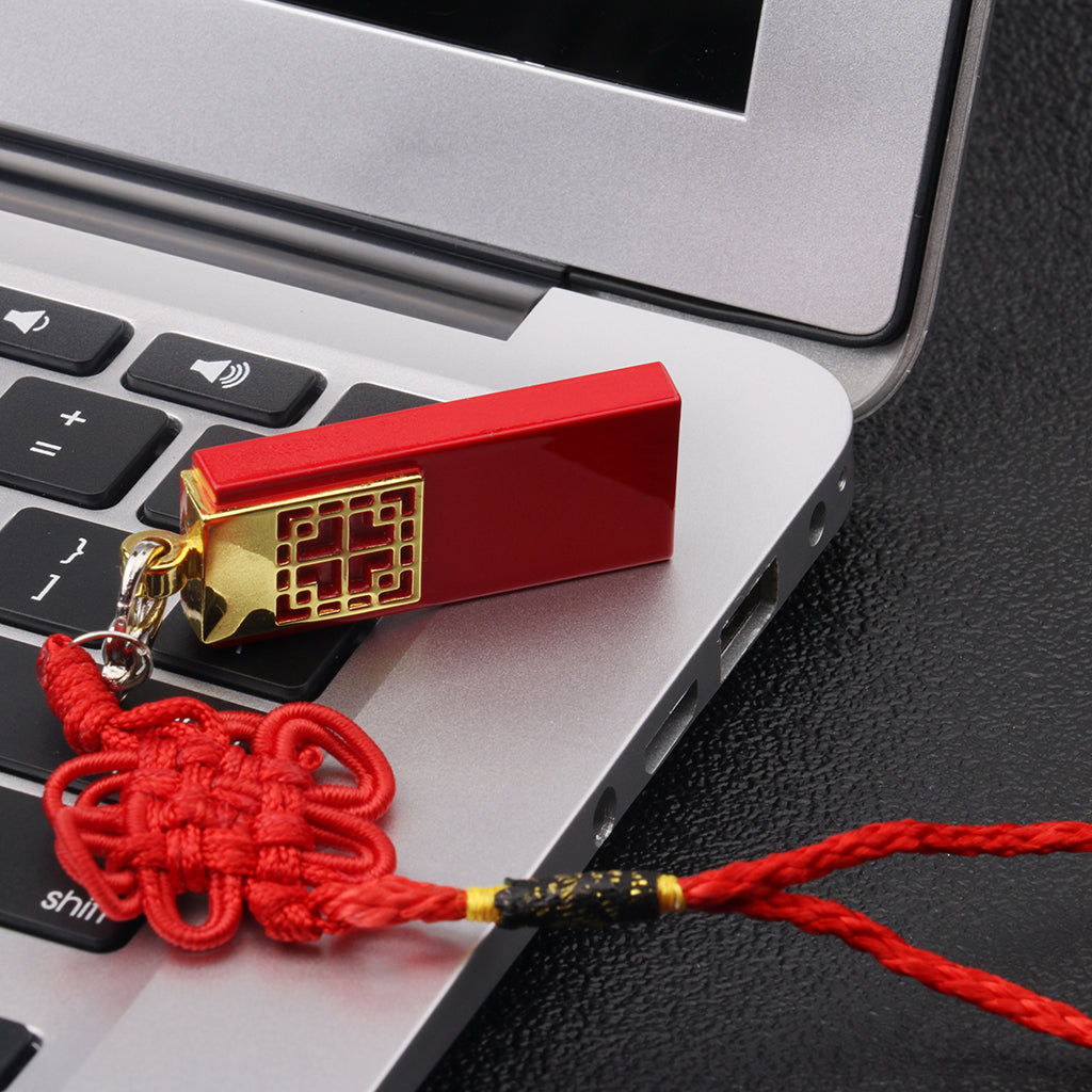 USB 2.0 Flash Drive High Read Speed Memory Storage for Laptop Chinese Knot 8GB