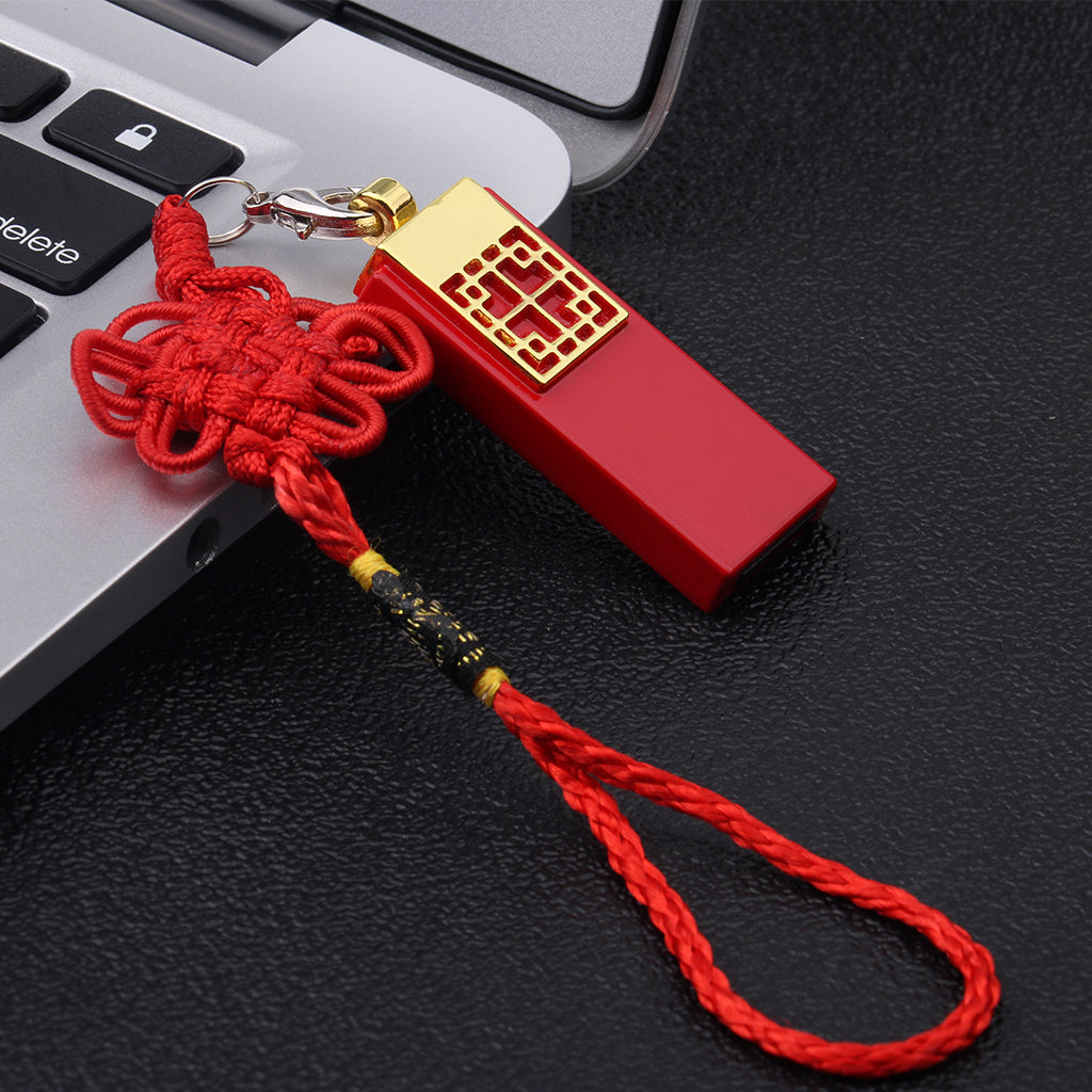 USB 2.0 Flash Drive High Read Speed Memory Storage for Laptop Chinese Knot 8GB