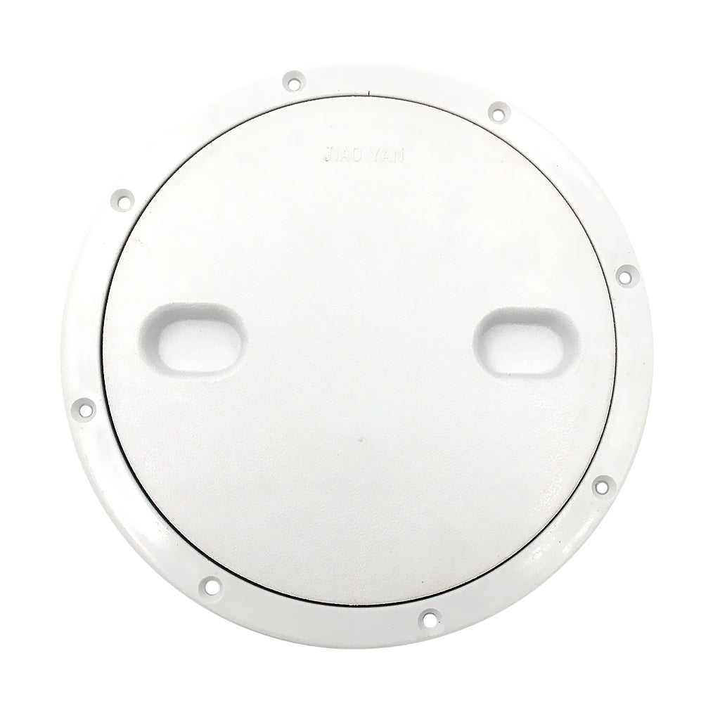 Marine 8 Inch Round Non Slip Inspection Hatch with Detachable Cover White