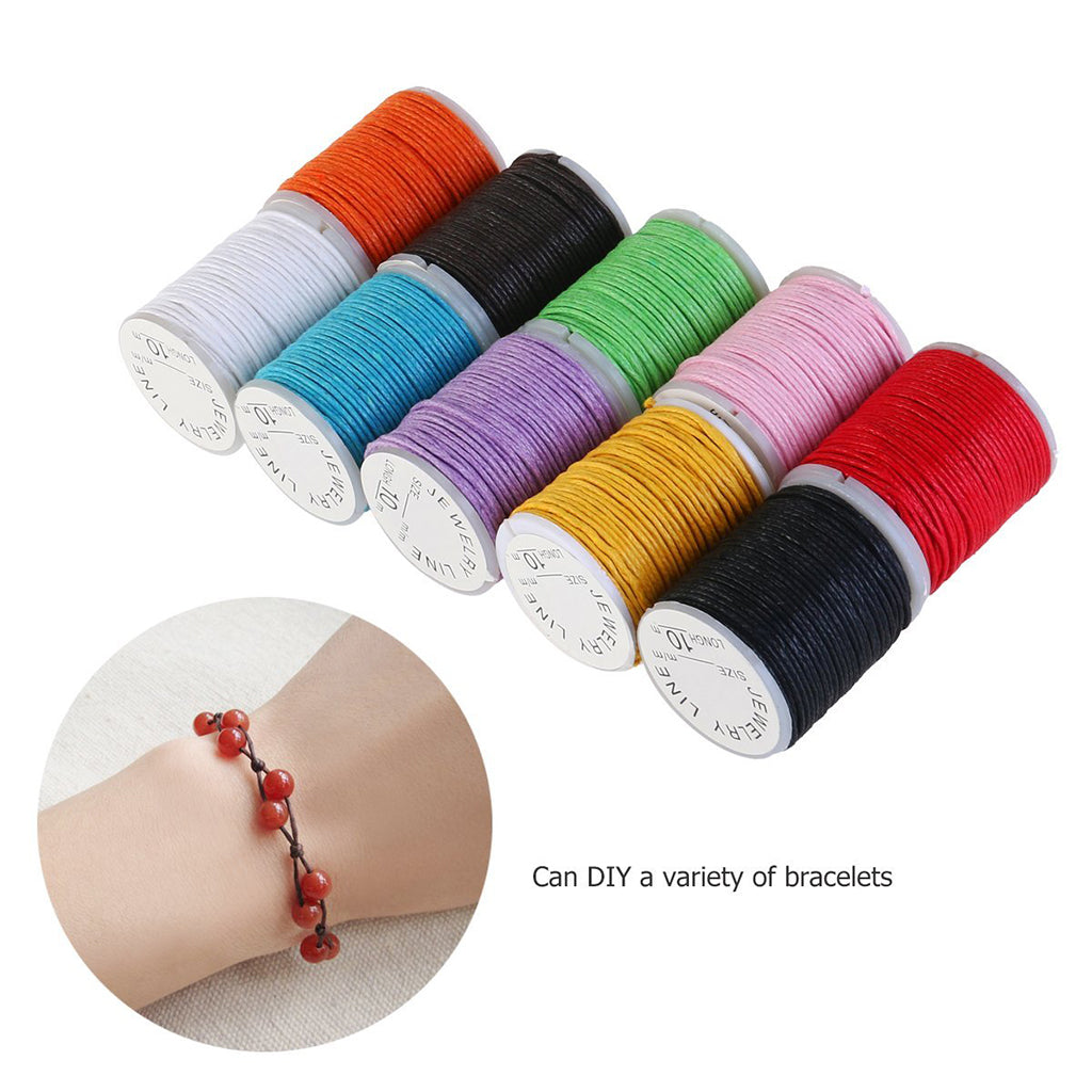 10 Rolls Cotton Cords Strings Ropes For DIY Bracelet Beading Jewelry Making