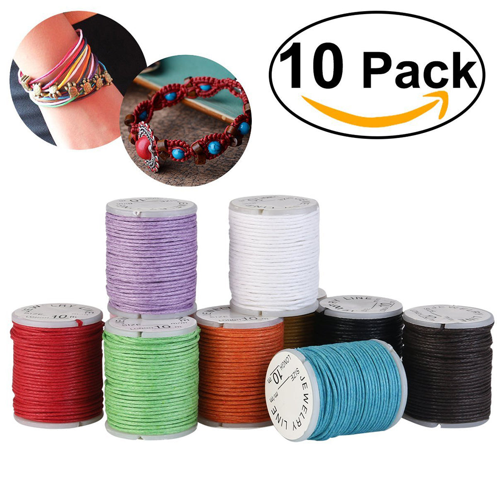 10 Rolls Cotton Cords Strings Ropes For DIY Bracelet Beading Jewelry Making