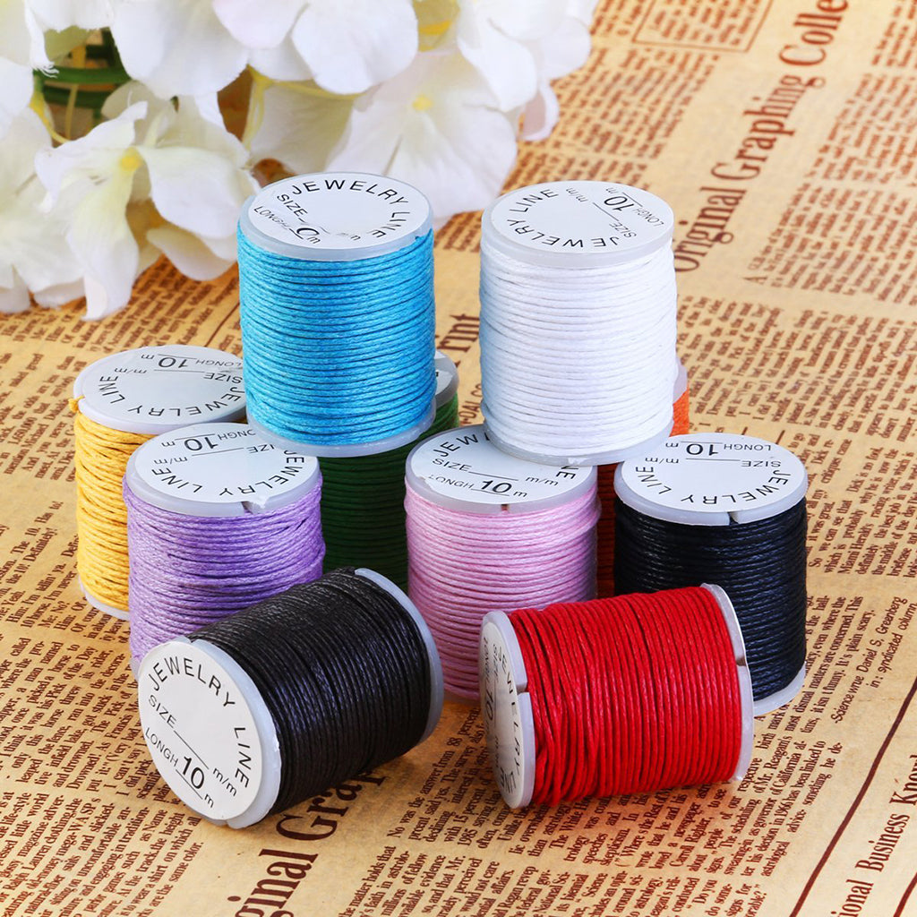 10 Rolls Cotton Cords Strings Ropes For DIY Bracelet Beading Jewelry Making