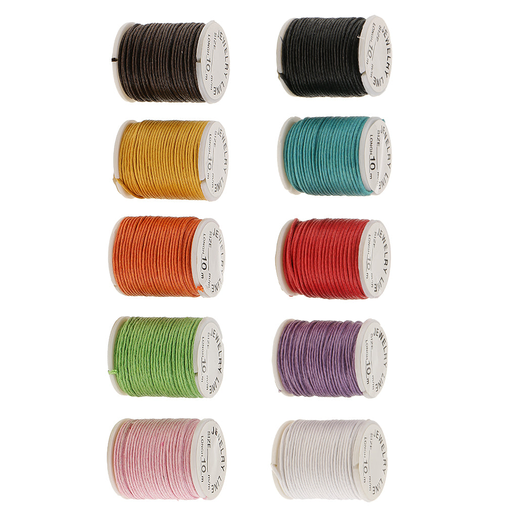 10 Rolls Cotton Cords Strings Ropes For DIY Bracelet Beading Jewelry Making