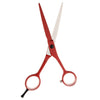 Professional 6 Inch Hair Cutting Thinning Scissors Hairdressing Salon Barber Shears Straight Edge Red