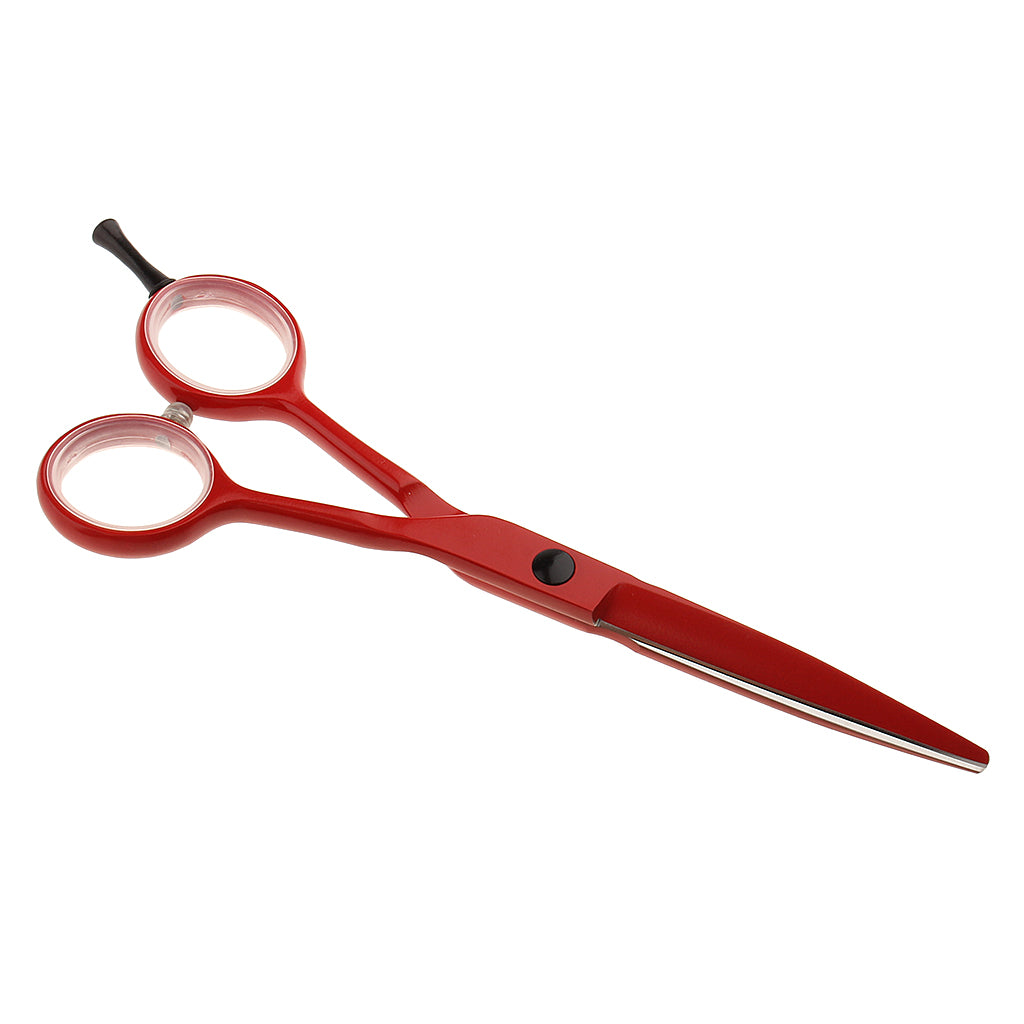 Professional 6 Inch Hair Cutting Thinning Scissors Hairdressing Salon Barber Shears Straight Edge Red