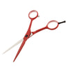 Professional 6 Inch Hair Cutting Thinning Scissors Hairdressing Salon Barber Shears Straight Edge Red