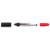 Lipstick-Shaped Mini Size Easy-Carry Touch Stylus Pen with Two Uses, for Capacitive Touch Screen Universal Touch Screen Stylus Pen, and Ballpiont Pen Red