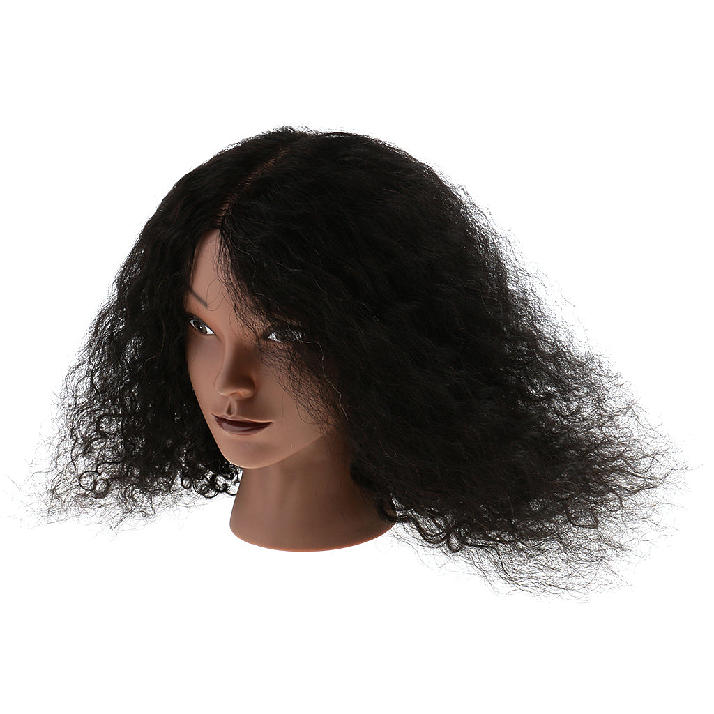 Cosmetology Hairdressing Practice Training Mannequin Head With Human Hair