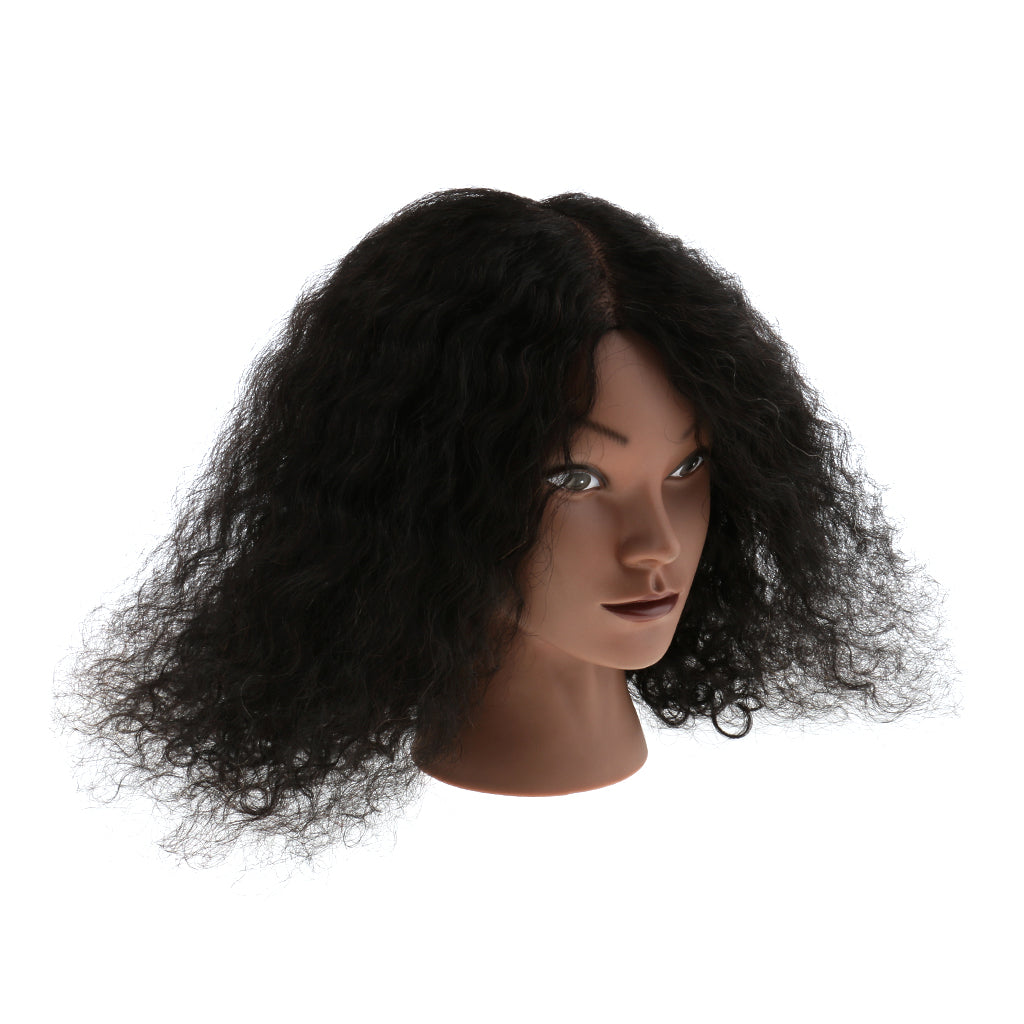 Cosmetology Hairdressing Practice Training Mannequin Head With Human Hair