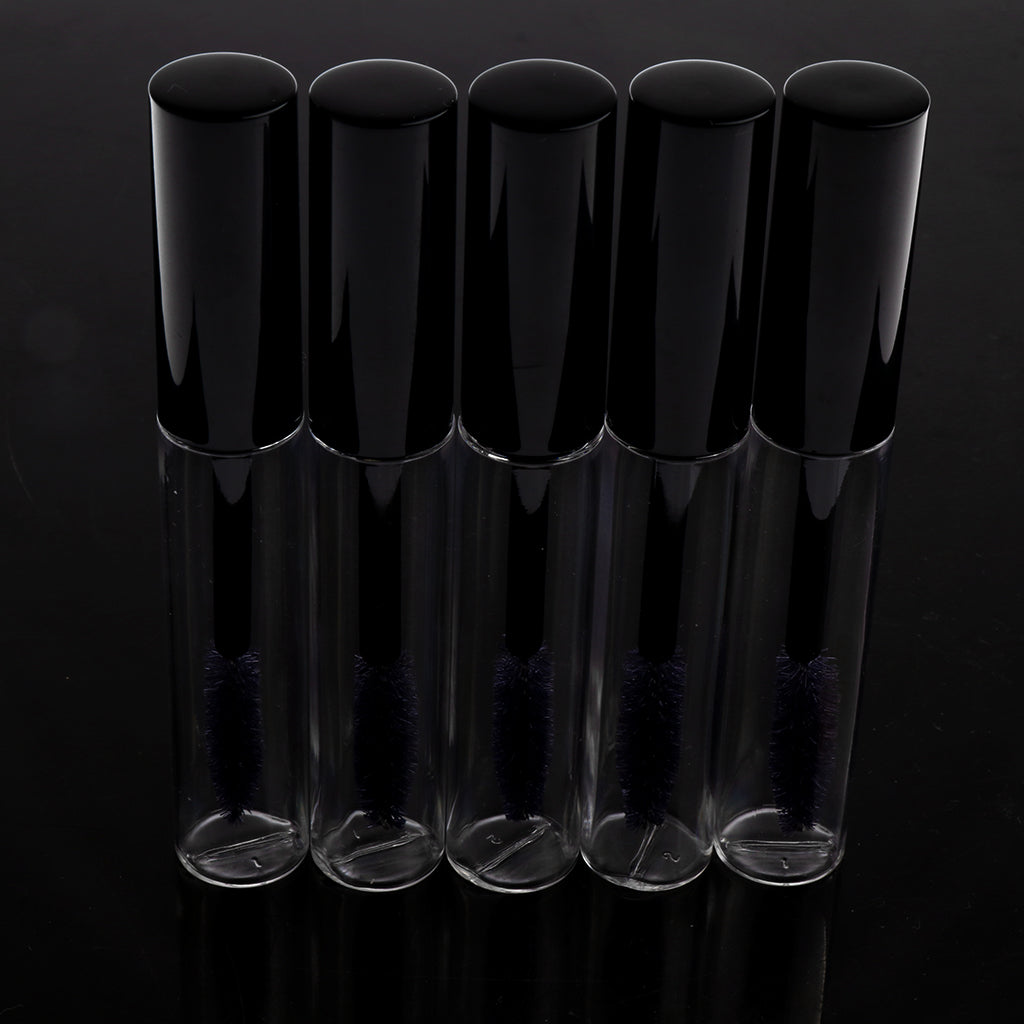 5 Packs 7ml Empty Mascara Tubes Eyelash Growth Oils Vials Bottle with Plugs Funnels Pipettes Droppers