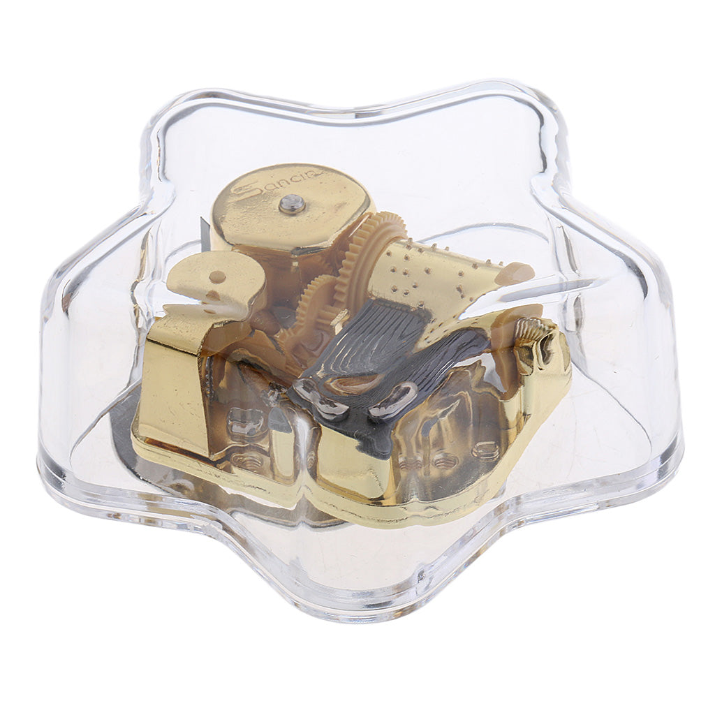 Acrylic Clear Musical Mechanism Music Box Wedding Home Decor Gift, Swan Lake