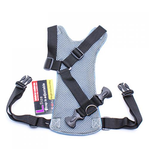 Breathable Synthetic Fabric With Nylon Webbing Straps Dog Harness Safety Equipment Pet Supplies Blue L