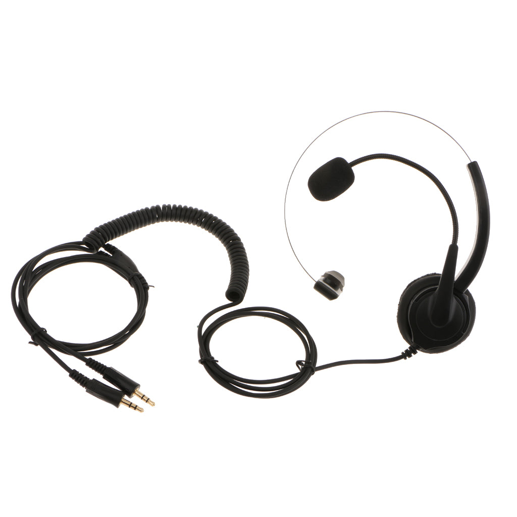 Telephone Headset 2.5mm Noise Cancelling with Mic Over Head for Call Center