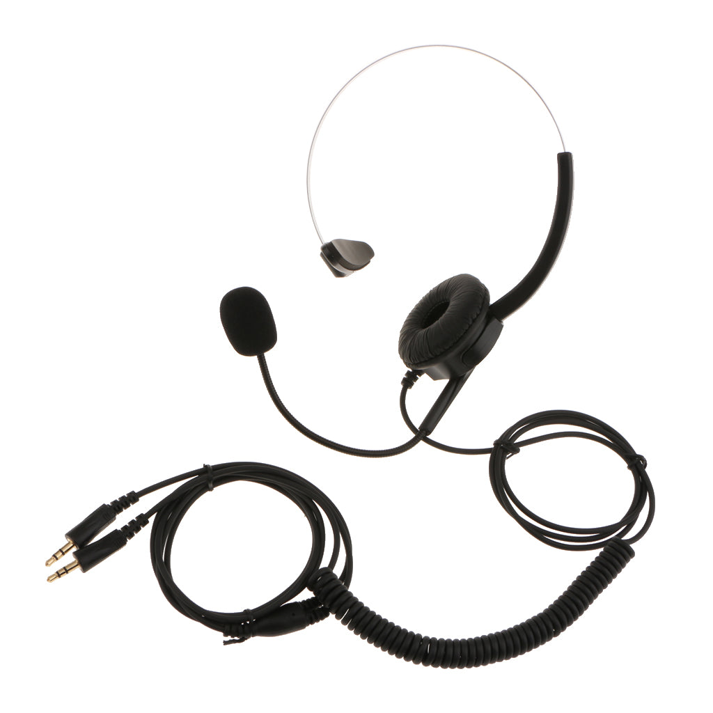 Telephone Headset 2.5mm Noise Cancelling with Mic Over Head for Call Center