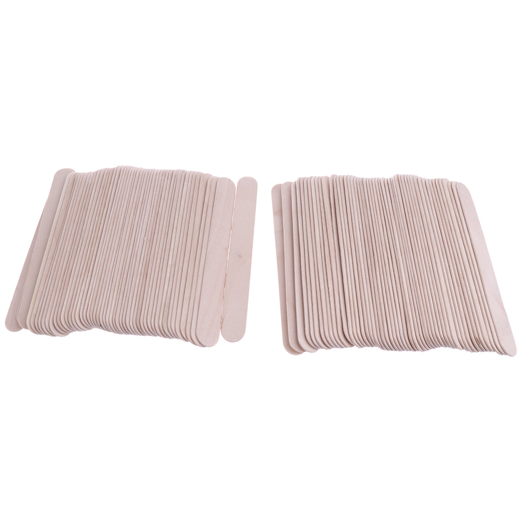 100 Pcs/pack Wooden Wax Applicator Spatulas Sticks Hair Removal Waxing Disposable Sticks