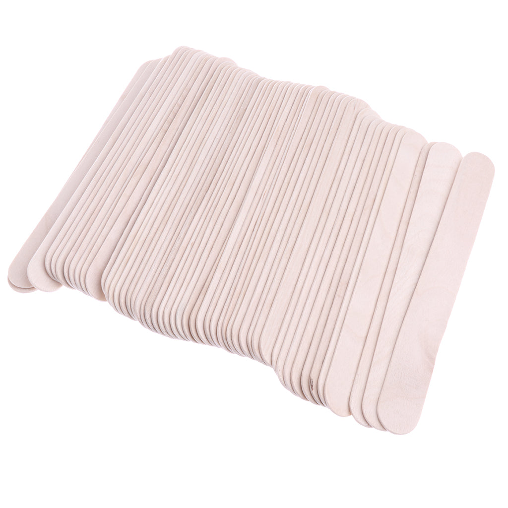 100 Pcs/pack Wooden Wax Applicator Spatulas Sticks Hair Removal Waxing Disposable Sticks