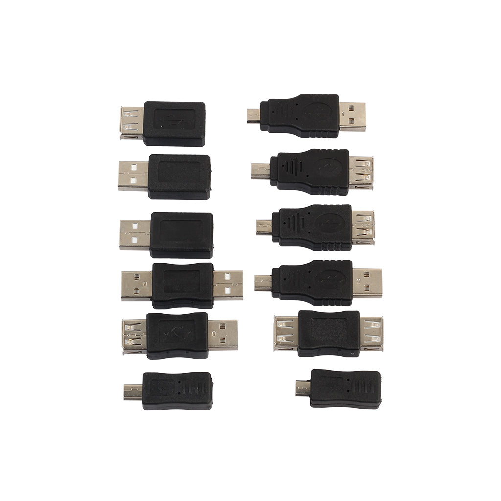 12 in 1 OTG Adapter Set Converter Connector Micro USB / USB A / Mini 5Pin  Male , Female