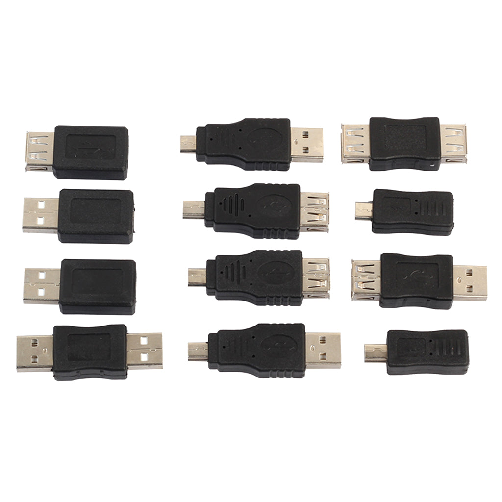 12 in 1 OTG Adapter Set Converter Connector Micro USB / USB A / Mini 5Pin  Male , Female